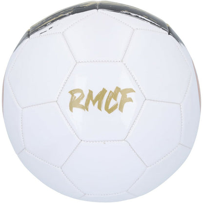 Endrick Real Madrid Autographed White/Gold Logo Soccer Ball