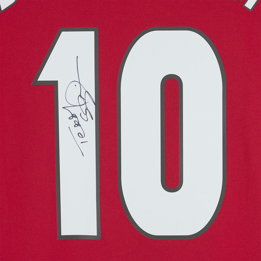 Teddy Sheringham Manchester United Autographed 1999 Red UEFA Champions League Home Jersey  Discount - Icons