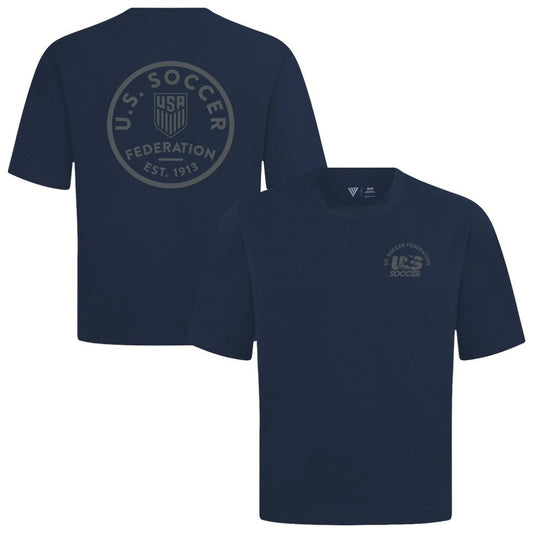 USMNT Levelwear Luxe Signature Knit Transit T-Shirt for sale - Navy