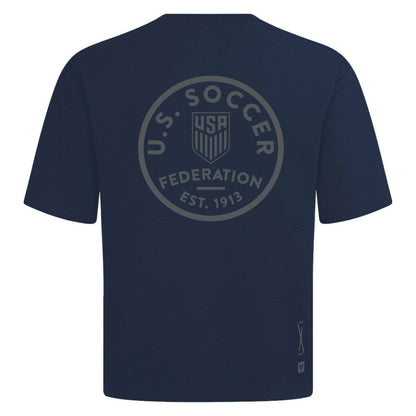 USMNT Levelwear Luxe Signature Knit Transit T-Shirt for sale - Navy