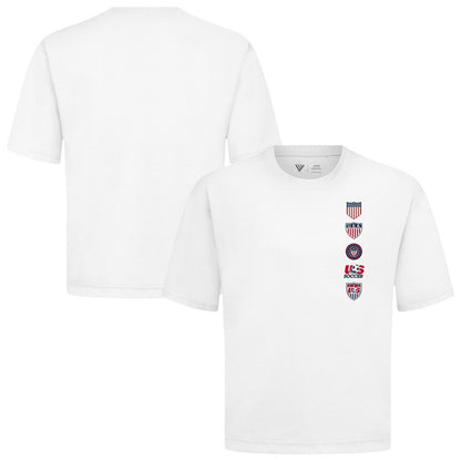 USMNT Levelwear Luxe Signature Knit Timeline T-Shirt for sale - White