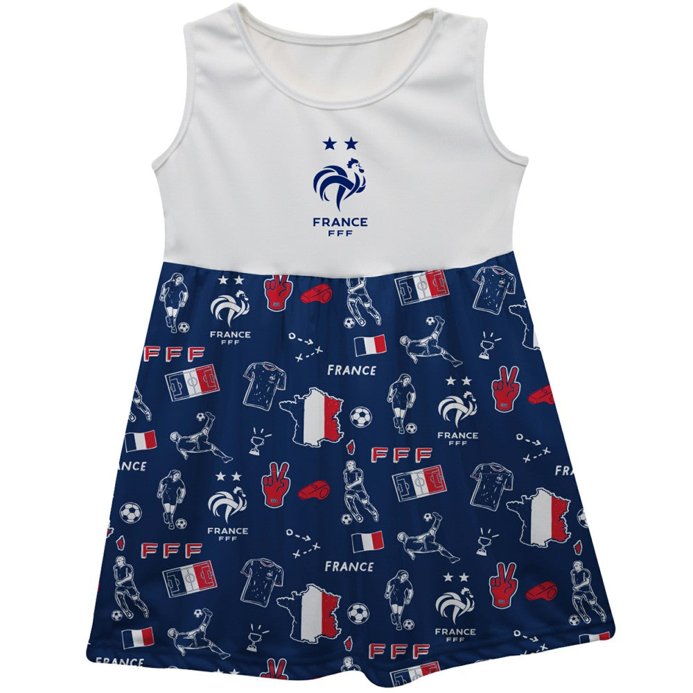France National Team Vive La Fete Girls Infant Impressions Artwork Tank Top Dress for sale - Navy