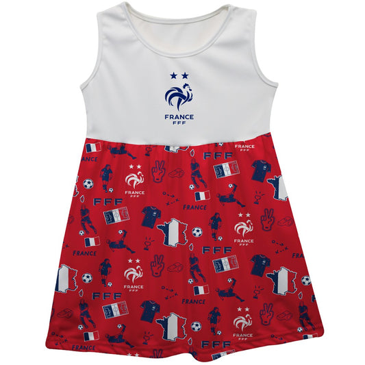 France National Team Vive La Fete Girls Infant Impressions Artwork Tank Top Dress for sale - Red