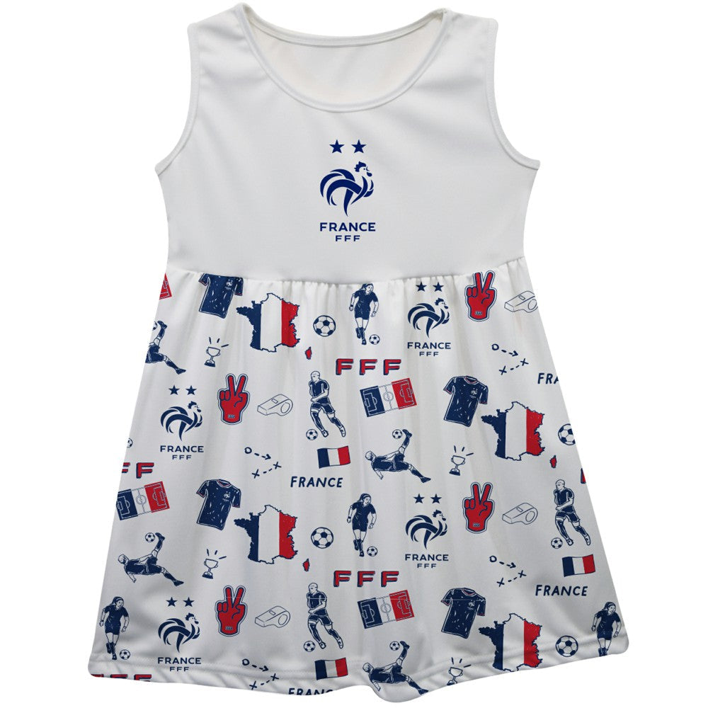 France National Team Vive La Fete Girls Infant Impressions Artwork Tank Top Dress for sale - White