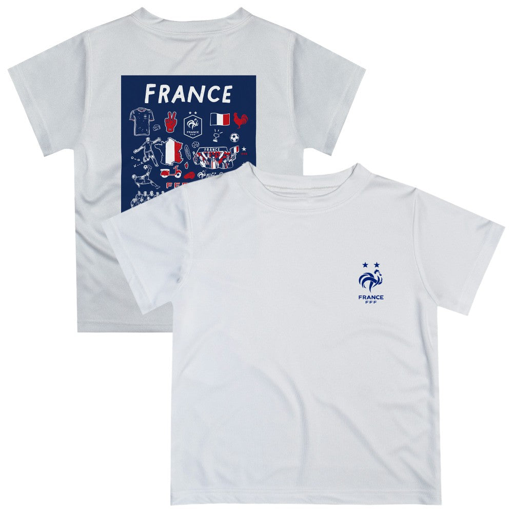 France National Team Vive La Fete Infant Impressions Artwork T-Shirt for sale - White
