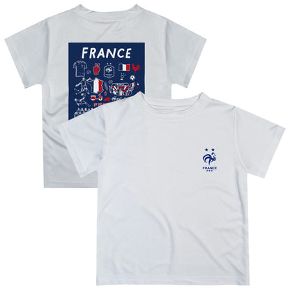 France National Team Vive La Fete Infant Impressions Artwork T-Shirt for sale - White