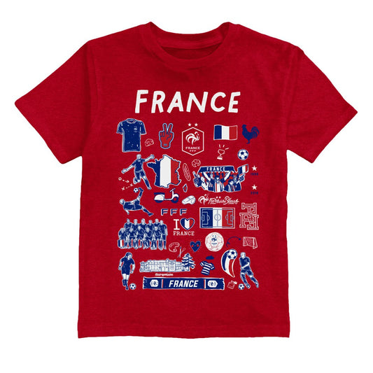 France National Team Vive La Fete Toddler Impressions Artwork T-Shirt for sale - Red