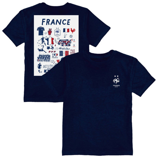 France National Team Vive La Fete Toddler Impressions Artwork T-Shirt for sale - Navy