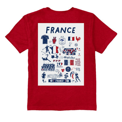 France National Team Vive La Fete Toddler Impressions Artwork T-Shirt for sale - Red