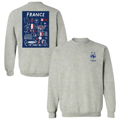 France National Team Vive La Fete Women's Impressions Artwork Sweatshirt for sale - Gray
