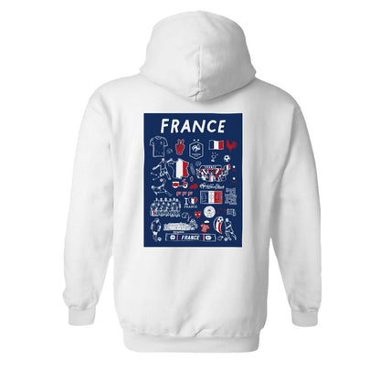 France National Team Vive La Fete Women's Impressions Artwork Hoodie for sale - White