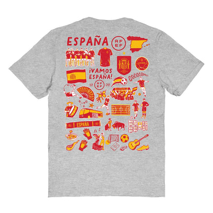 Spain National Team Vive La Fete Women's Impressions Artwork Fitted T-Shirt for sale - Gray