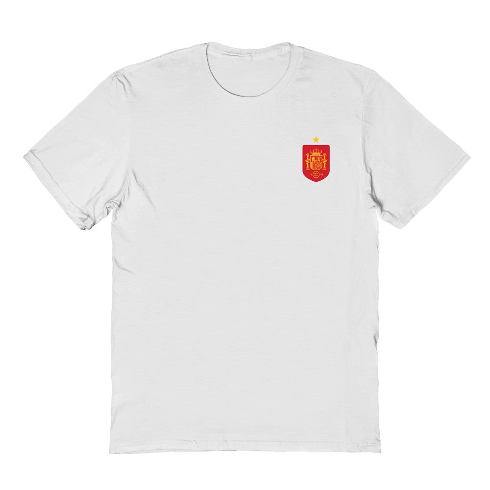 Spain National Team Vive La Fete Women's Impressions Artwork Fitted T-Shirt for sale - White