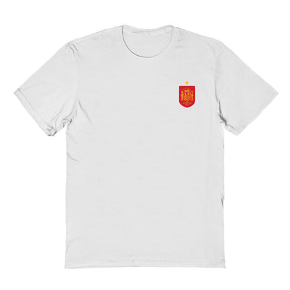 Spain National Team Vive La Fete Women's Impressions Artwork Fitted T-Shirt for sale - White