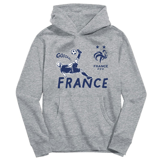 France National Team Vive La Fete Youth Chilena Style Hoodie for sale - Gray