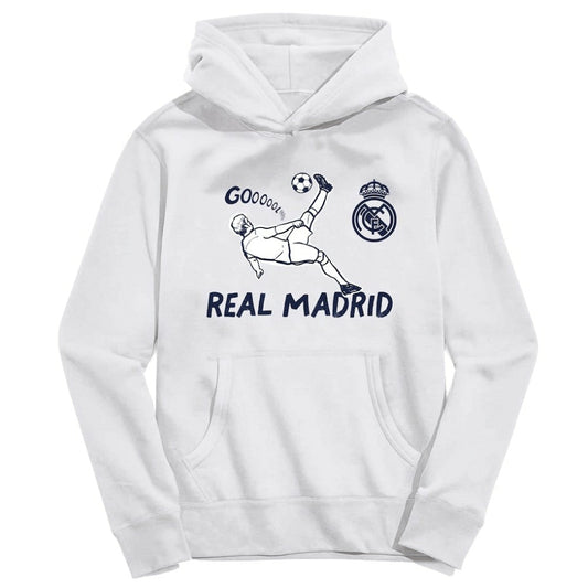 Real Madrid Vive La Fete Youth Chilena Style Hoodie Discount - White