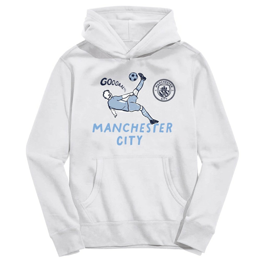 Manchester City Vive La Fete Youth Chilena Style Hoodie Discount - White