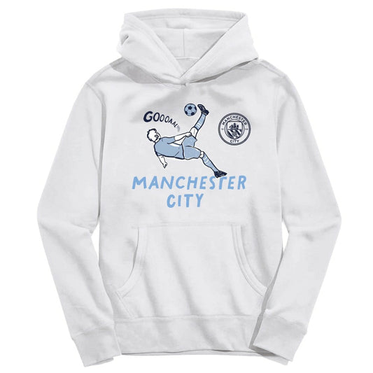 Manchester City Vive La Fete Youth Chilena Style Hoodie Discount - White