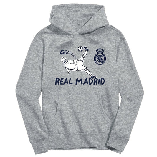 Real Madrid Vive La Fete Youth Chilena Style Hoodie Discount - Gray