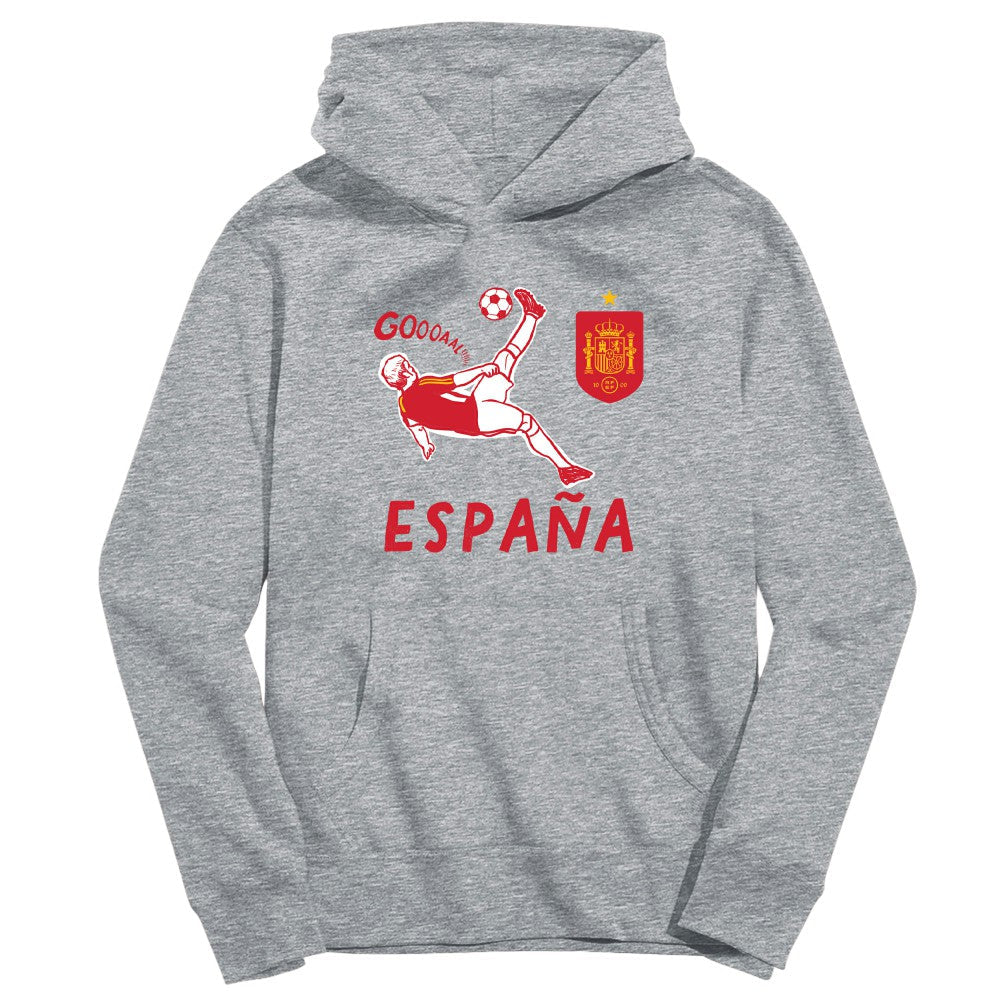 Spain National Team Vive La Fete Toddler Chilena Style Hoodie for sale - Gray