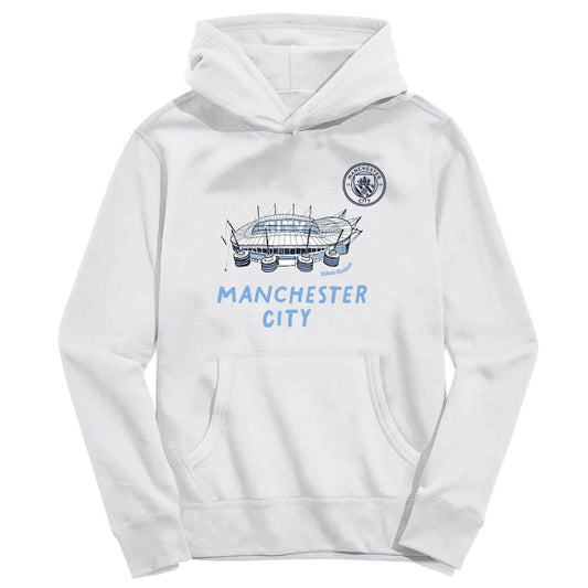 Manchester City Vive La Fete Youth Stadium Style Hoodie Discount - White
