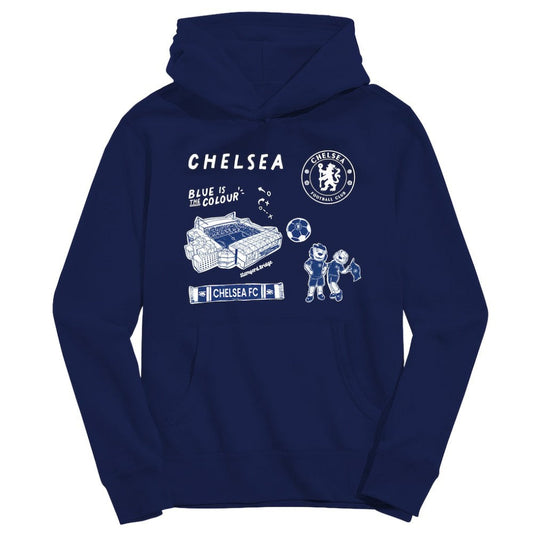 Chelsea Vive La Fete Youth Impressions Icons Hoodie on sale - Navy