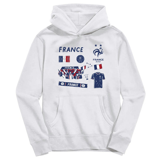 France National Team Vive La Fete Toddler Impressions Icons Hoodie for sale - White