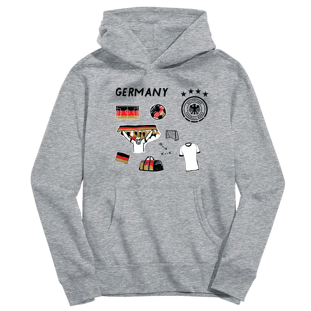 Germany National Team Vive La Fete Toddler Impressions Icons Hoodie for sale - Gray