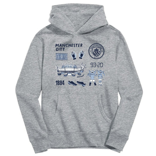 Manchester City Vive La Fete Toddler Impressions Icons Hoodie Discount - Gray