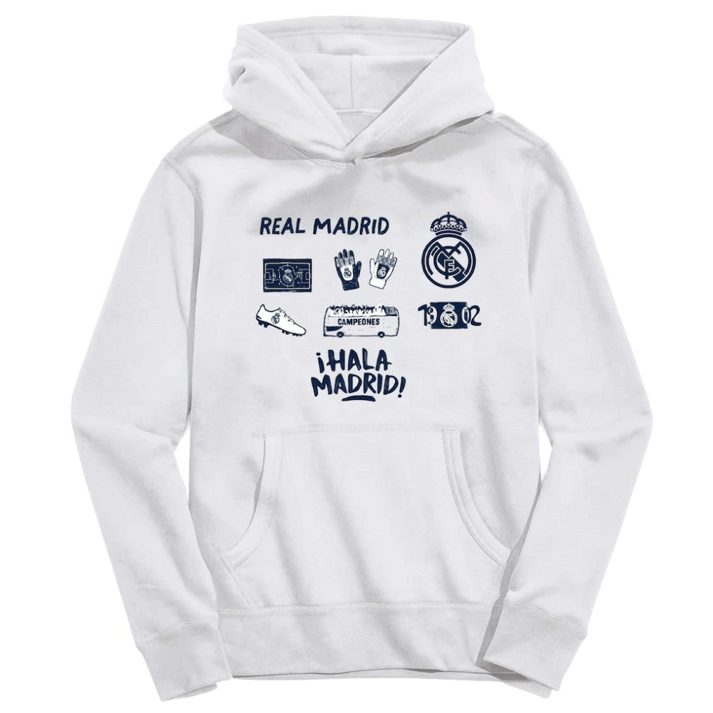 Real Madrid Vive La Fete Toddler Impressions Icons Hoodie Discount - White