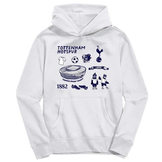 Tottenham Hotspur Vive La Fete Toddler Impressions Icons Hoodie Sale - White