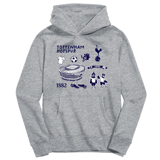 Tottenham Hotspur Vive La Fete Toddler Impressions Icons Hoodie Sale - Gray