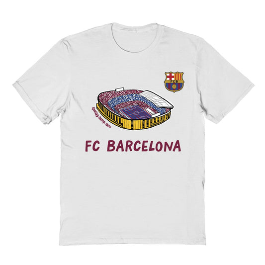 Barcelona Vive La Fete Youth Chilena Style T-Shirt on sale - White