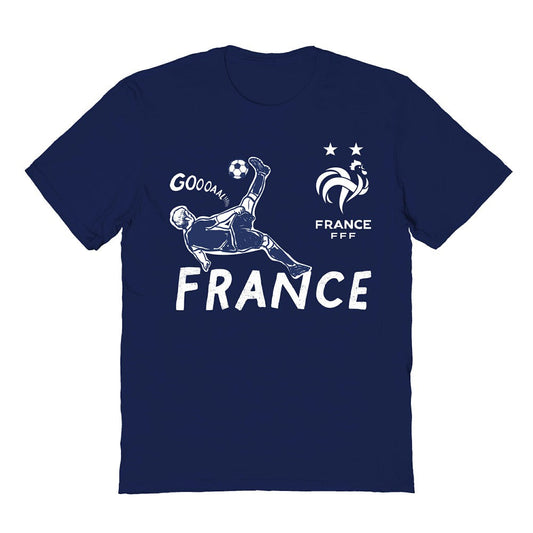 France National Team Vive La Fete Youth Chilena Style T-Shirt for sale - Navy