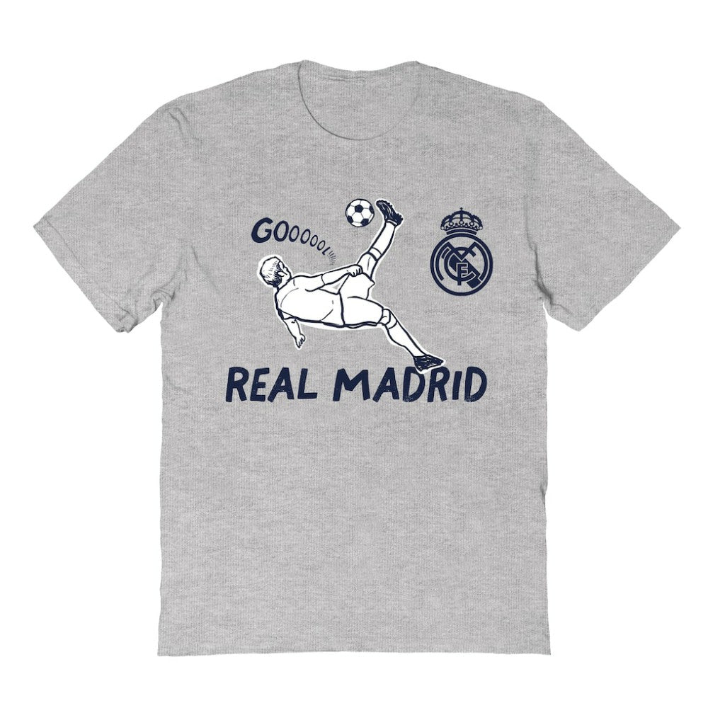 Real Madrid Vive La Fete Youth Chilena Style T-Shirt Discount - Gray