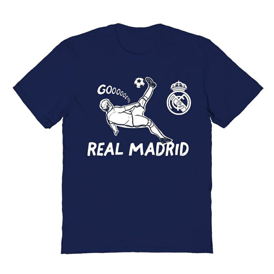 Real Madrid Vive La Fete Youth Chilena Style T-Shirt Discount - Navy