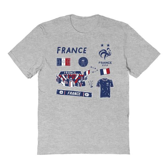 France National Team Vive La Fete Youth Impressions Icons T-Shirt for sale - Gray