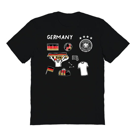 Germany National Team Vive La Fete Youth Impressions Icons T-Shirt for sale - Black