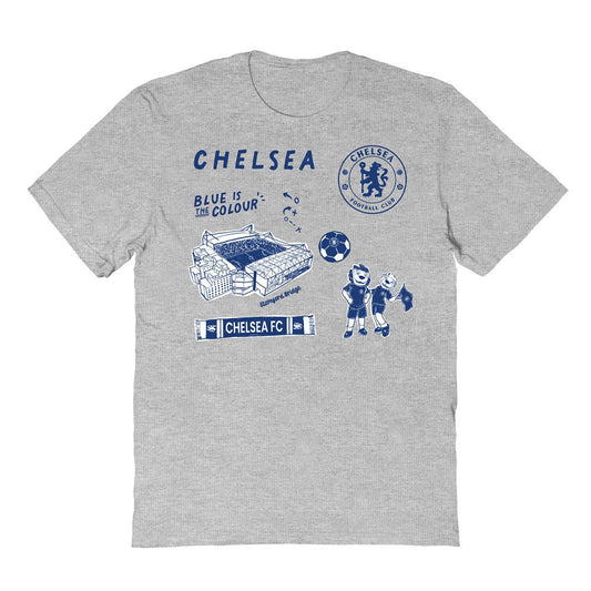 Chelsea Vive La Fete Youth Impressions Icons T-Shirt on sale - Gray