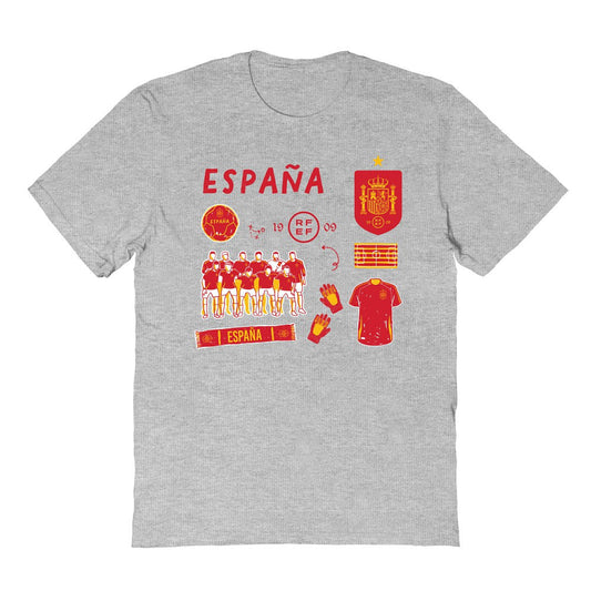 Spain National Team Vive La Fete Youth Impressions Icons T-Shirt for sale - Gray