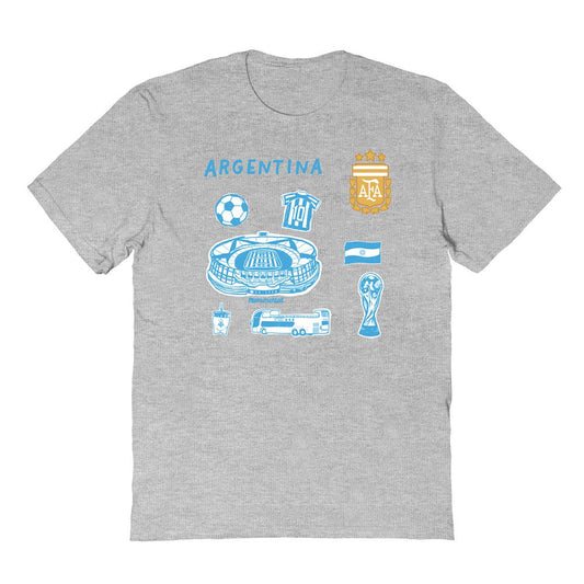 Argentina National Team Vive La Fete Youth Impressions Icons T-Shirt for sale - Gray