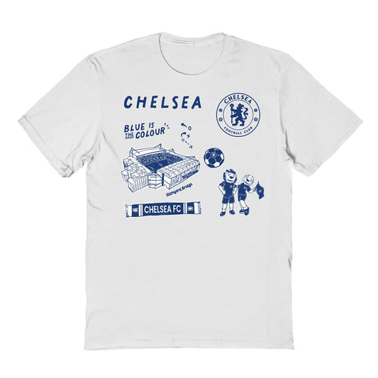 Chelsea Vive La Fete Youth Impressions Icons T-Shirt on sale - White