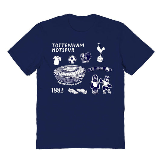 Tottenham Hotspur Vive La Fete Toddler Impressions Icons T-Shirt Sale - Navy