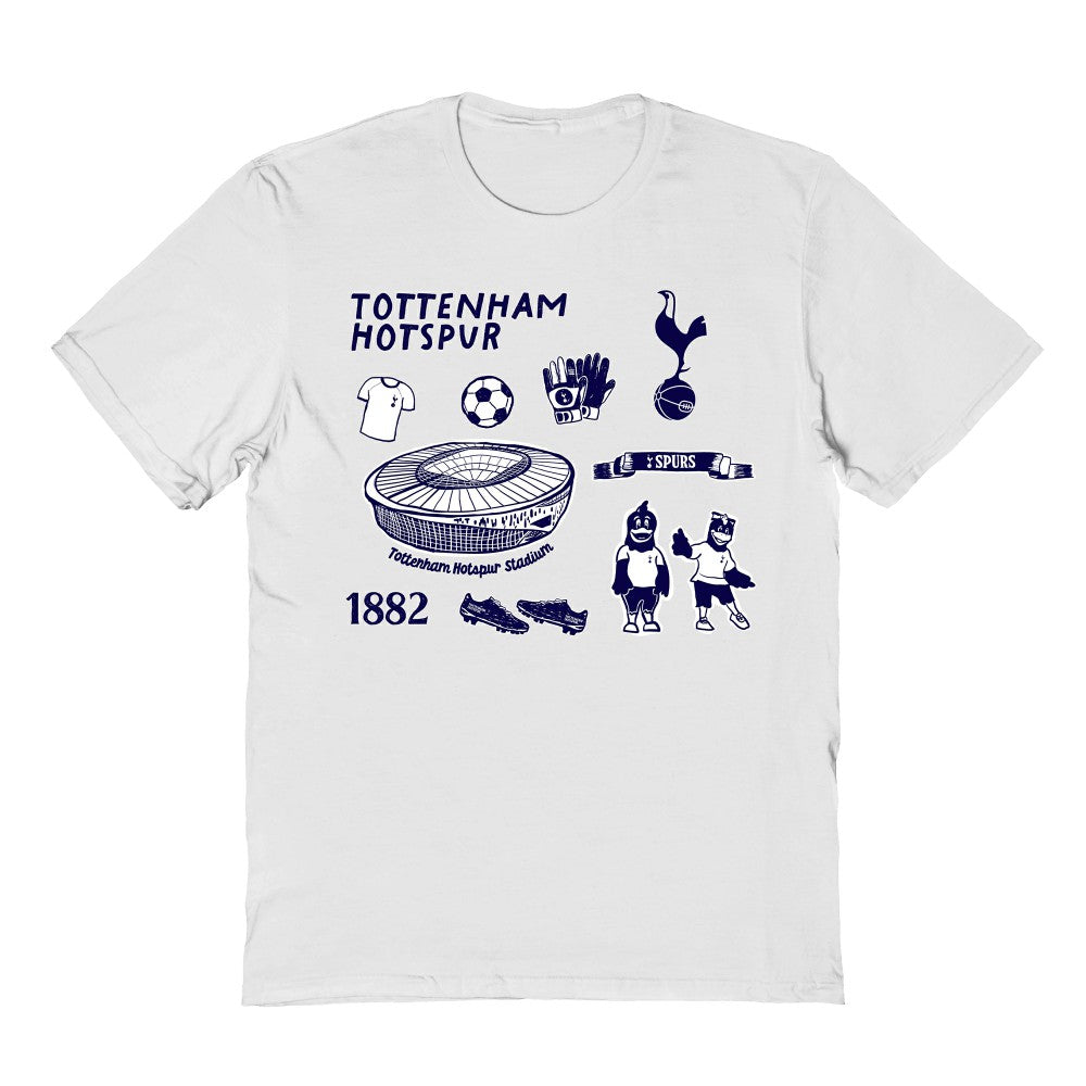 Tottenham Hotspur Vive La Fete Toddler Impressions Icons T-Shirt Sale - White