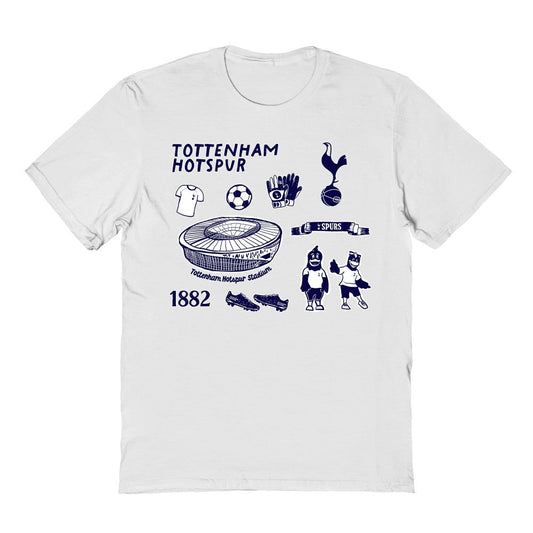 Tottenham Hotspur Vive La Fete Toddler Impressions Icons T-Shirt Sale - White