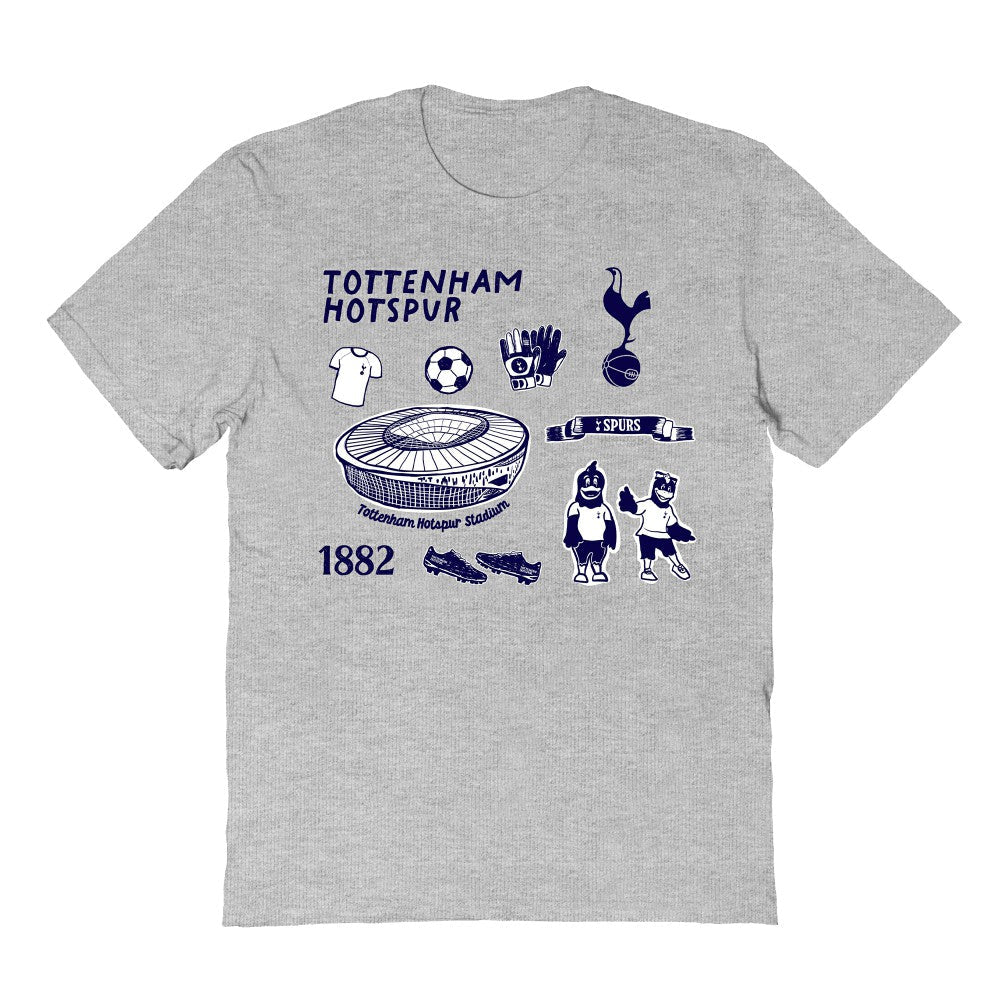 Tottenham Hotspur Vive La Fete Toddler Impressions Icons T-Shirt Sale - Gray