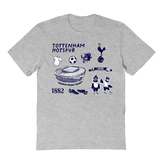 Tottenham Hotspur Vive La Fete Toddler Impressions Icons T-Shirt Sale - Gray
