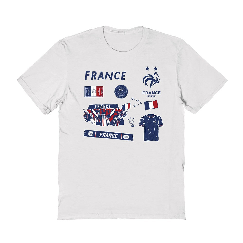 France National Team Vive La Fete Toddler Impressions Icons T-Shirt for sale - White