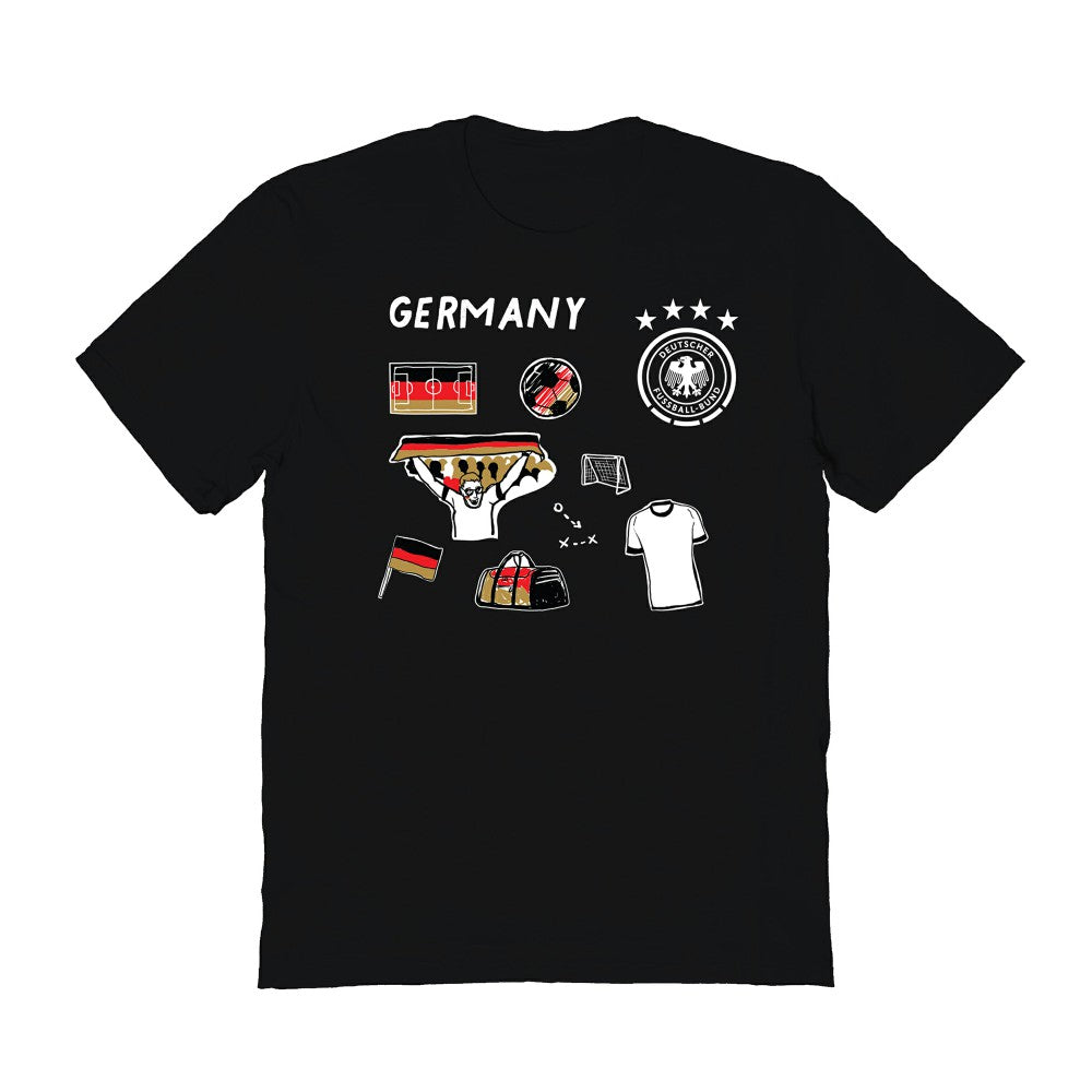 Germany National Team Vive La Fete Toddler Impressions Icons T-Shirt for sale - Black