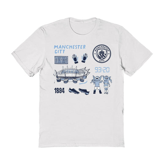 Manchester City Vive La Fete Toddler Impressions Icons T-Shirt Discount - White